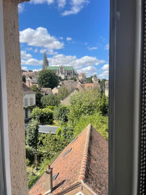 Ferienwohnung Duplex Bord De L'Eure - Parking Inclus - Jolie Vue Sur La Cathedrale Chartres Exterior foto