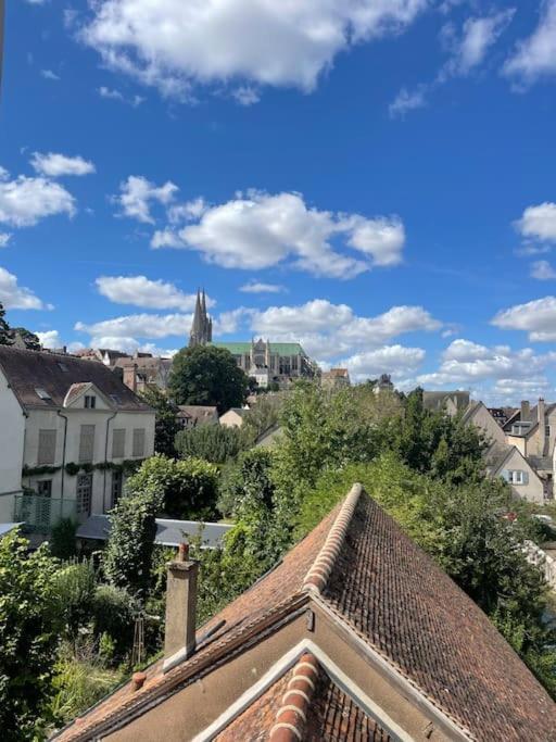 Ferienwohnung Duplex Bord De L'Eure - Parking Inclus - Jolie Vue Sur La Cathedrale Chartres Exterior foto